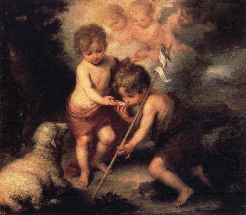 Bartolome Esteban Murillo Infant Christ Offering a Drink of Water to St.Fohn oil painting picture